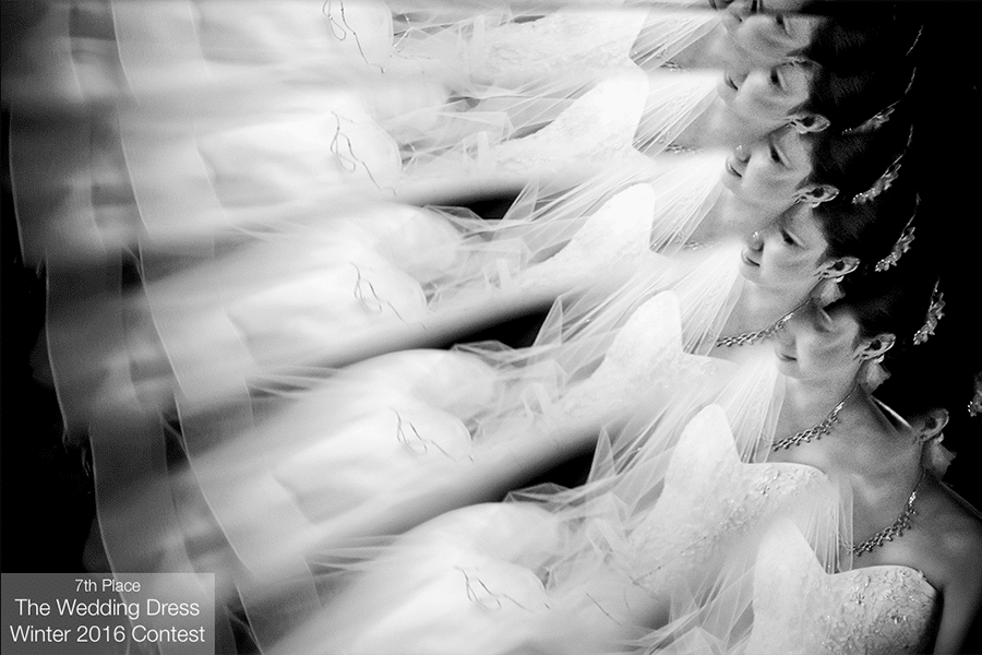 Winning image in the ISPWP 2016 Winter contest in the category of "Wedding Dress."